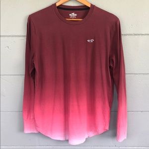 Hollister long sleeve curved hem T-shirt